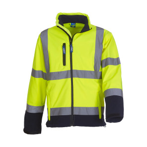 Yoko Fluo Softshell Jacket - Yellow - 4XL