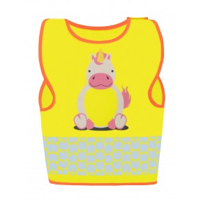 Korntex Children's Safety Vest Funtastic Wildlife - Unicorn Yellow - 2XS