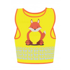 Korntex Children's Safety Vest Funtastic Wildlife - Fox Yellow - 2XS
