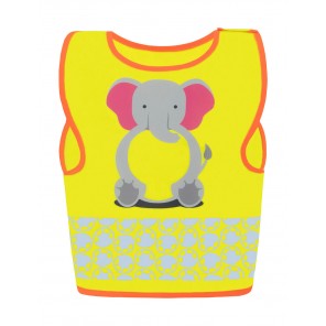 Korntex Children's Safety Vest Funtastic Wildlife - Elephant Yellow - 2XS