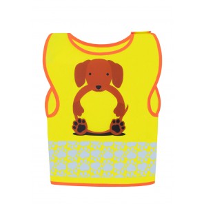 Korntex Children's Safety Vest Funtastic Wildlife - Dog Yellow - 2XS