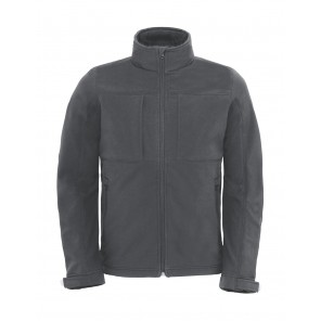 B&C Outerwear Hooded Softshell/men - Dark Grey - 3XL