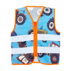 Korntex Children's Safety Vest Action - Tractor Blue - 2XS