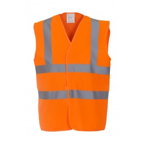 Yoko Fluo 2 Band + Brace Waistcoat - Fluo Orange - S