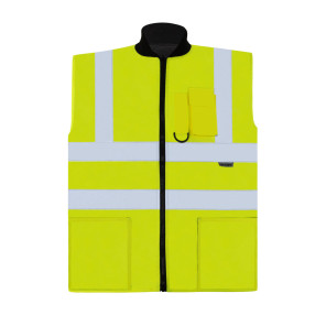 Korntex Hi-Vis Reversible Bodywarmer „Ural“ - Yellow - 3XL
