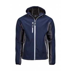 Tee Jays Hooded Lightweight Performance Softshell - Navy/Grey - M
