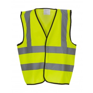Yoko Kids Fluo 2 Band + Brace Waistcoat - Fluo Yellow - 4-6(S)