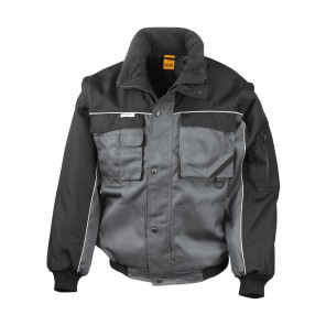 Result Work-Guard Heavy Duty Jacket - Grey/Black - S