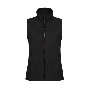 Regatta Professional Ladies' Flux Softshell Bodywarmer - Black/Black - 10(36)