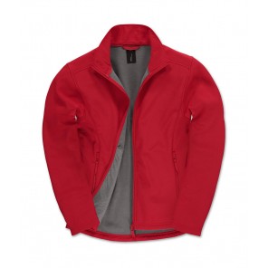 B&C Outerwear ID.701 Softshell Jacket - Red/Warm Grey - S