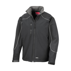 Result Work-Guard Ice Fell Hooded Softshell Jacket - Black - L