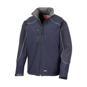 Result Work-Guard Ice Fell Hooded Softshell Jacket - Navy/Navy - XS