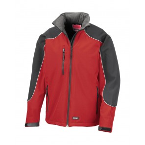 Result Work-Guard Ice Fell Hooded Softshell Jacket - Red/Black - XS