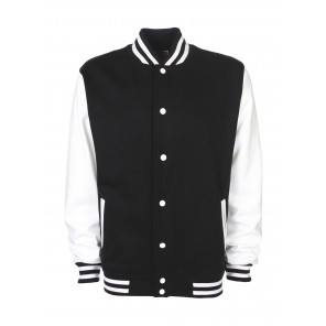 FDM Varsity Jacket - Black/White - L