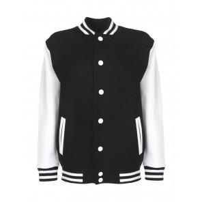 FDM Junior Varsity Jacket - Black/White - 3-4(104)