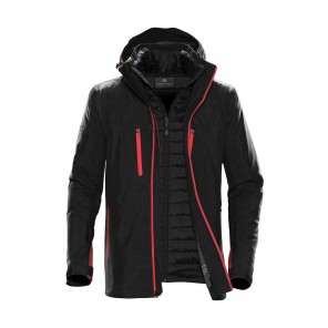 Stormtech Men's Matrix System Jacket - Black/Bright Red - 2XL