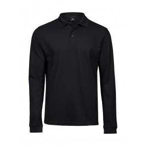 Tee Jays Luxury LS Stretch Polo - Black - XL