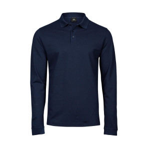 Tee Jays Luxury LS Stretch Polo - Navy Blue - XL