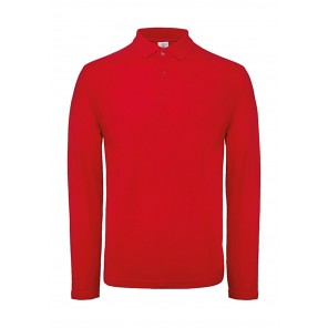 B&C ID.001 LSL Polo - Red - 4XL