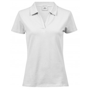 Tee Jays Women's Luxury Stretch V Polo - White - 3XL