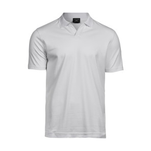 Tee Jays Luxury Stretch V-Neck Polo - White - XL