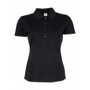 Tee Jays Ladies' Luxury Stretch Polo - Black - M