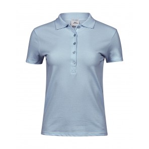 Tee Jays Ladies' Luxury Stretch Polo - Light Blue - M
