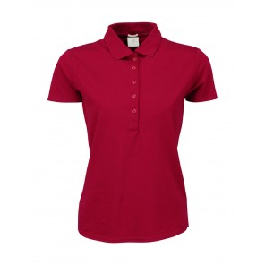 Tee Jays Ladies' Luxury Stretch Polo - Deep Red - 2XL