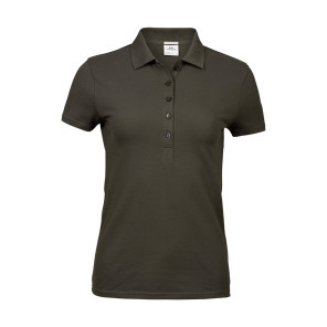 Tee Jays Ladies' Luxury Stretch Polo - Green - XL