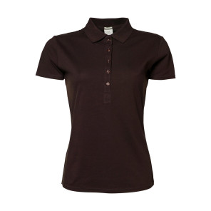 Tee Jays Ladies' Luxury Stretch Polo-Chocolate-L