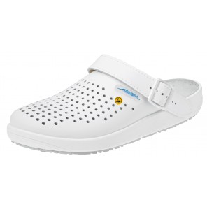 Abeba ESD-Berufsschuhe rubber OB Clog weiß CE ESD SRC
