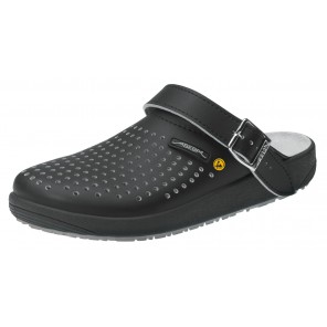 Abeba ESD-Berufsschuhe rubber OB Clog schwarz CE ESD SRC