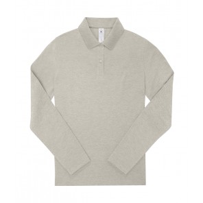 B&C My Polo 210 LSL /Women - Heather Grey Fog - XS