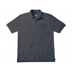 B&C Pro Energy Pro Workwear Pocket Polo - Dark Grey - XL