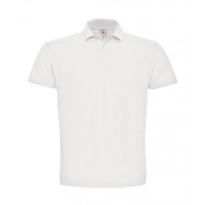 B&C ID.001 Piqué Polo Shirt - White - M