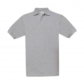 B&C Safran Piqué Polo - Heather Grey - 2XL