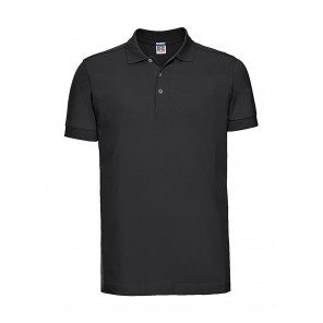 Russell Men's Fitted Stretch Polo - Black - S