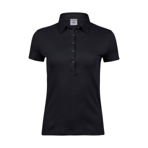 Tee Jays Ladies' Pima Cotton Polo - Black - L