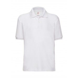 Fruit of the Loom Kids' 65/35 Polo - White - 116(5-6)
