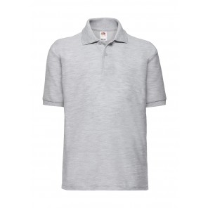 Fruit of the Loom Kids' 65/35 Polo - Heather Grey - 116(5-6)