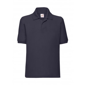 Fruit of the Loom Kids' 65/35 Polo - Deep Navy - 128(7-8)