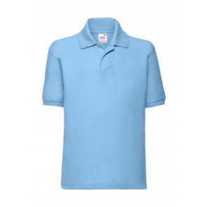 Fruit of the Loom Kids' 65/35 Polo - Sky Blue - 104(3-4)