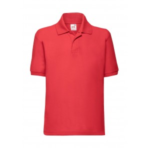 Fruit of the Loom Kids' 65/35 Polo - Red - 152(12-13)