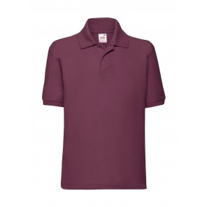 Fruit of the Loom Kids' 65/35 Polo - Burgundy - 164(14-15)