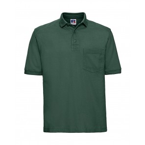 Russell Collection Heavy Duty Workwear Polo - Bottle Green - XS