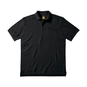 B&C Pro Skill Pro Workwear Pocket Polo - Black - 4XL