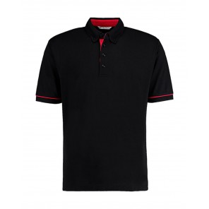 Kustom Kit Classic Fit Button Down Contrast Polo Shirt