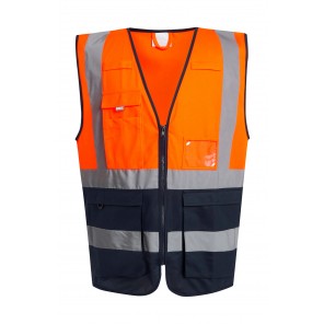 Regatta High Visibility Pro Hi-Vis Executive Vest - Orange/Navy - L