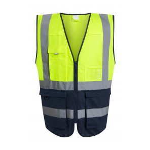 Regatta High Visibility Pro Hi-Vis Executive Vest - Yellow/Navy - L