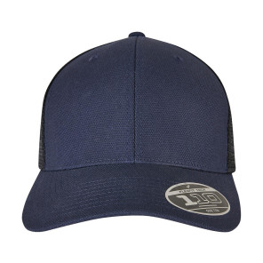 Flexfit 110 Structured Canvas Trucker - Black - ONE SIZE